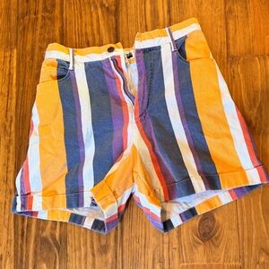 Vintage Striped Multicolor Shorts